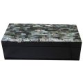 CBM-BPSBL Seashell Muebles Negro Caja de accesorios de madreperla